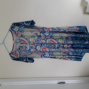 Funky pattern short sleeve dress
